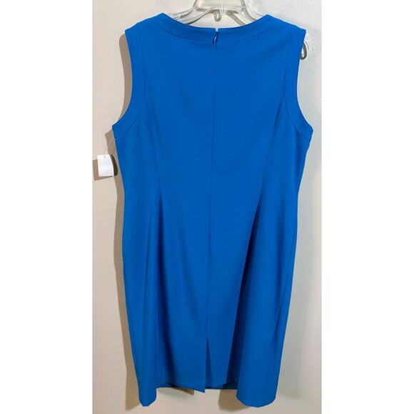 Kasper Royal Blue Sleeveless Sheath Dress Size 16 NWT - Picture 4 of 6